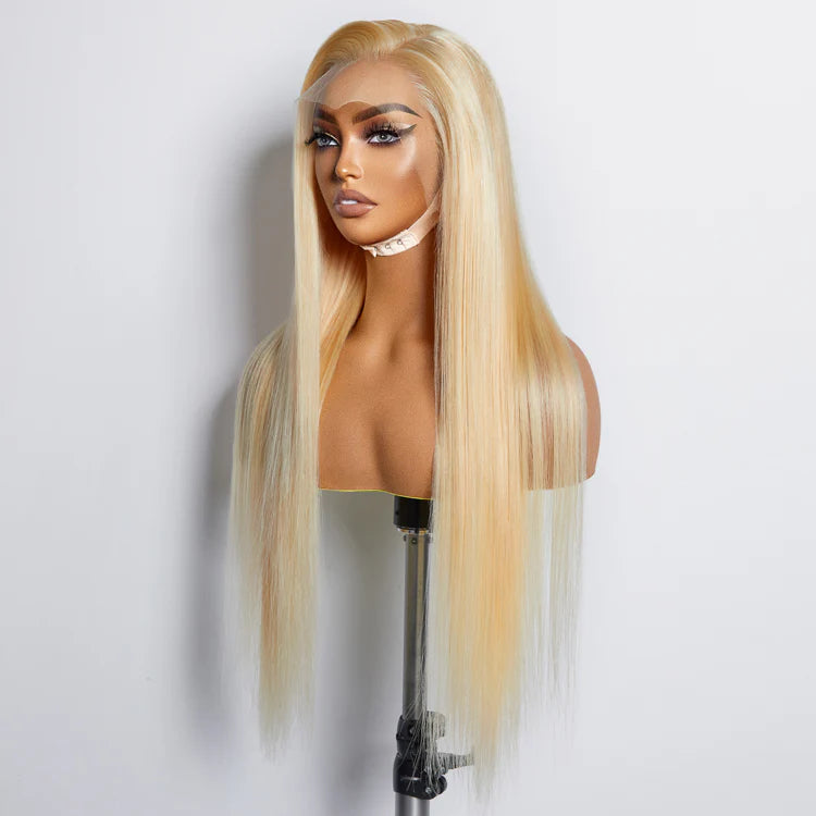 #613 Blonde 13"x4" Transparent Lace Frontal Wig 150% Density Straight